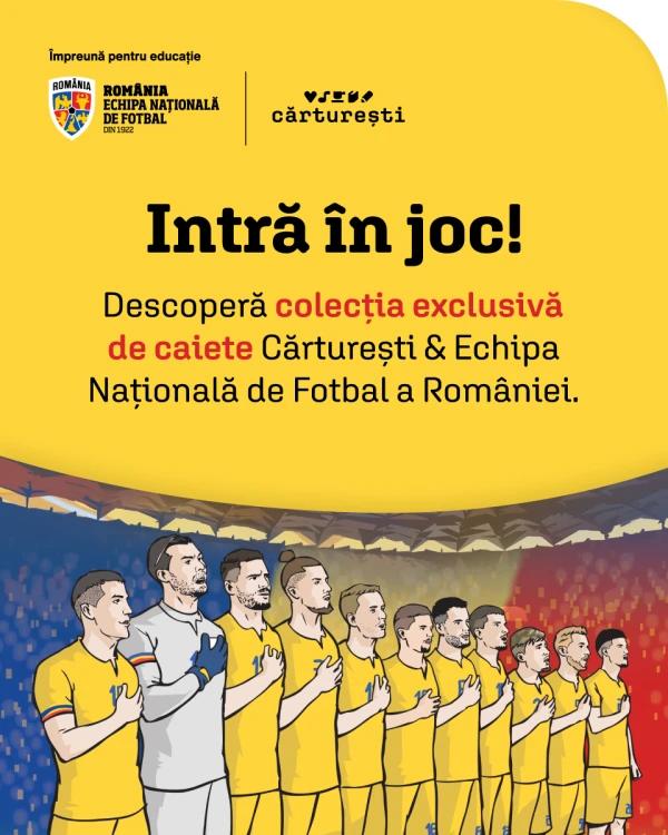 rechizite cu tematică fotbal România  cumpără caiete Echipa Națională  ce poți câștiga cu Cărturești back to school  bilete la meci România Austria 2025  cum te înscrii la tombola Cărturești